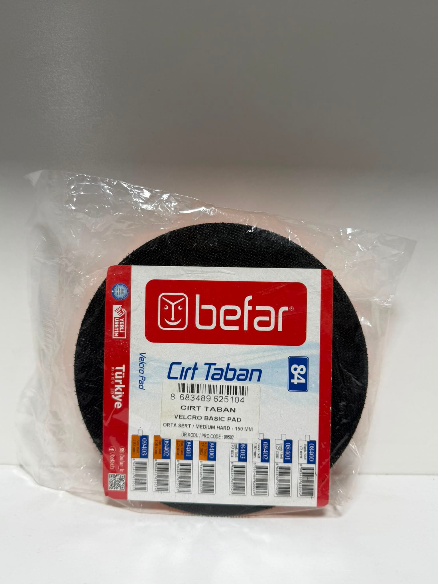 BEFAR 9502 CIRTLI TABAN ORTA SERT 150MM — görsel 1