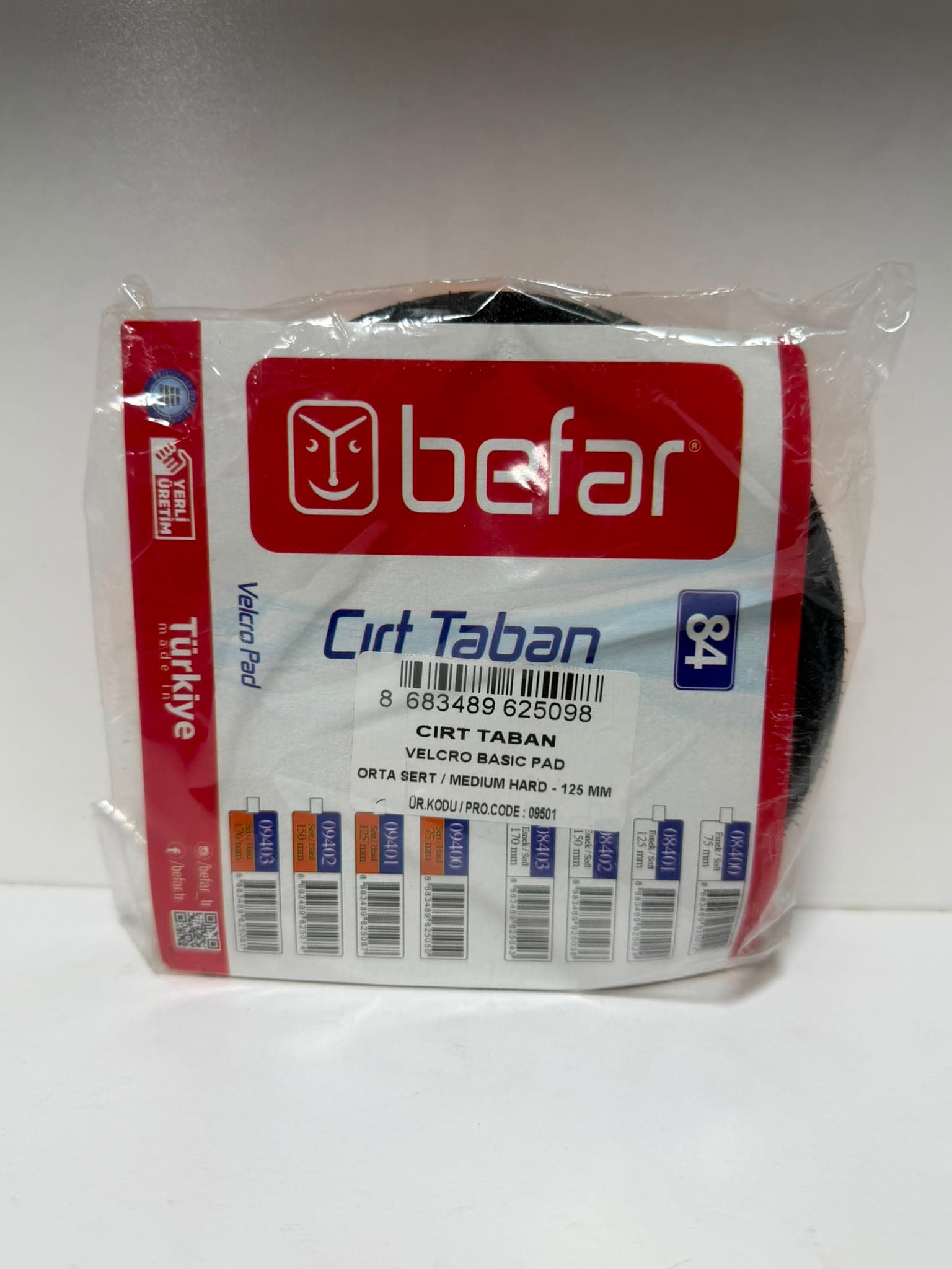 BEFAR 8501 ORTA SERT TABAN 125MM — görsel 1