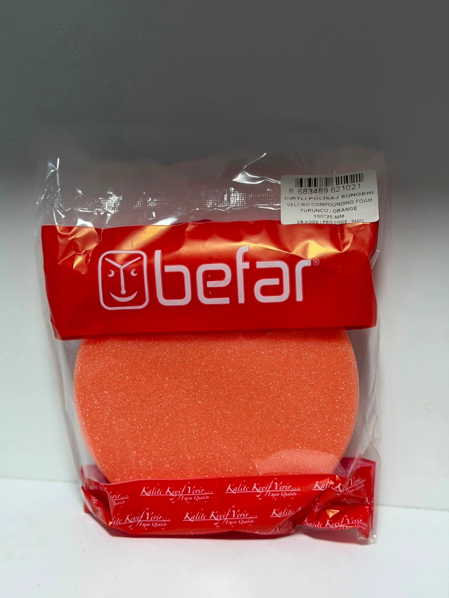 BEFAR CIRTLI POLİSAJ SÜNGERİ 150MM — görsel 1